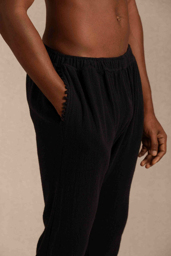 Wakun Pants Cotton Jute - Black