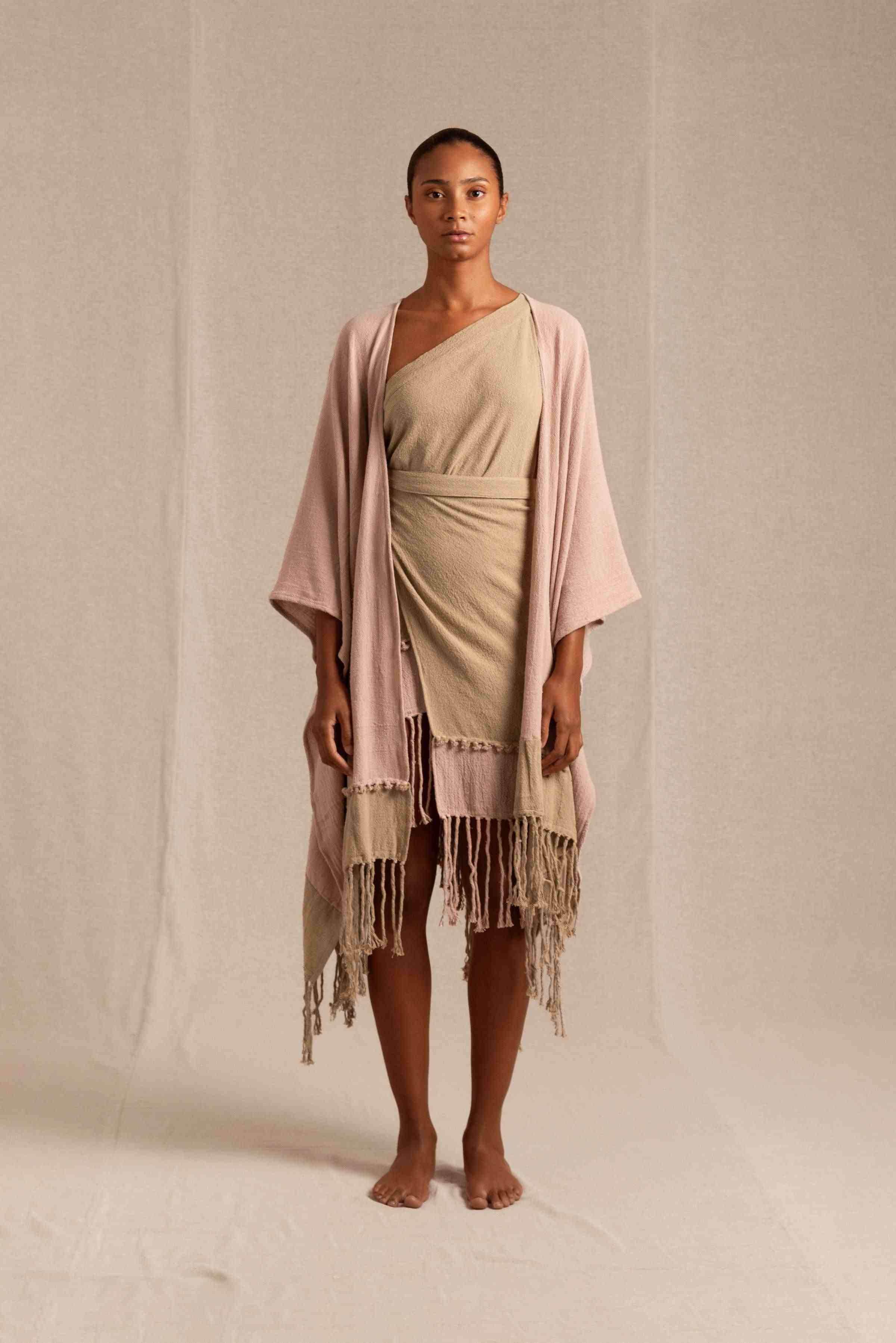 Wanpu Cape Cotton Jute - Antique Rose / Sepia