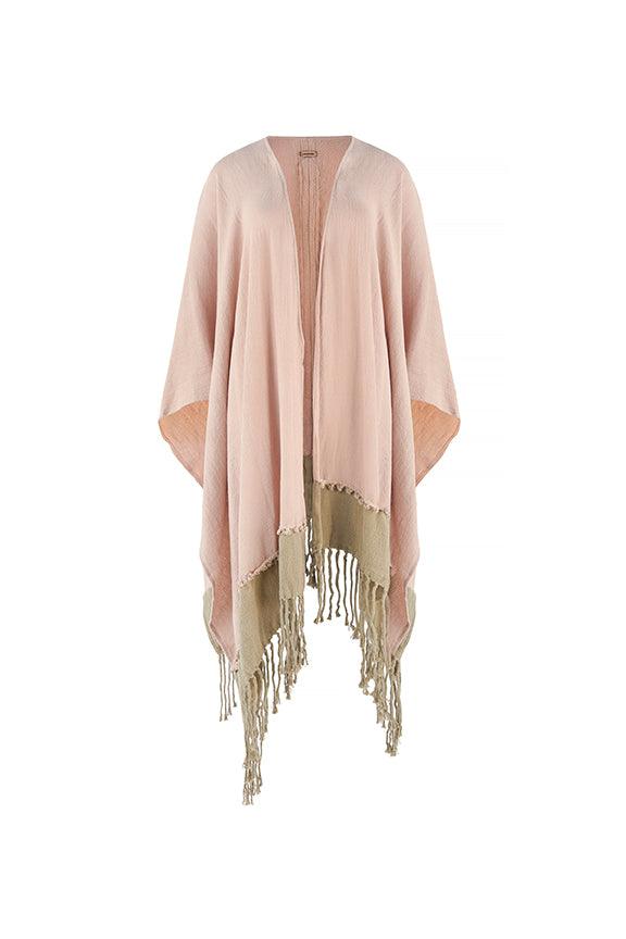 WANPU CAPE - ANTIQUE ROSE / SEPIA TINT