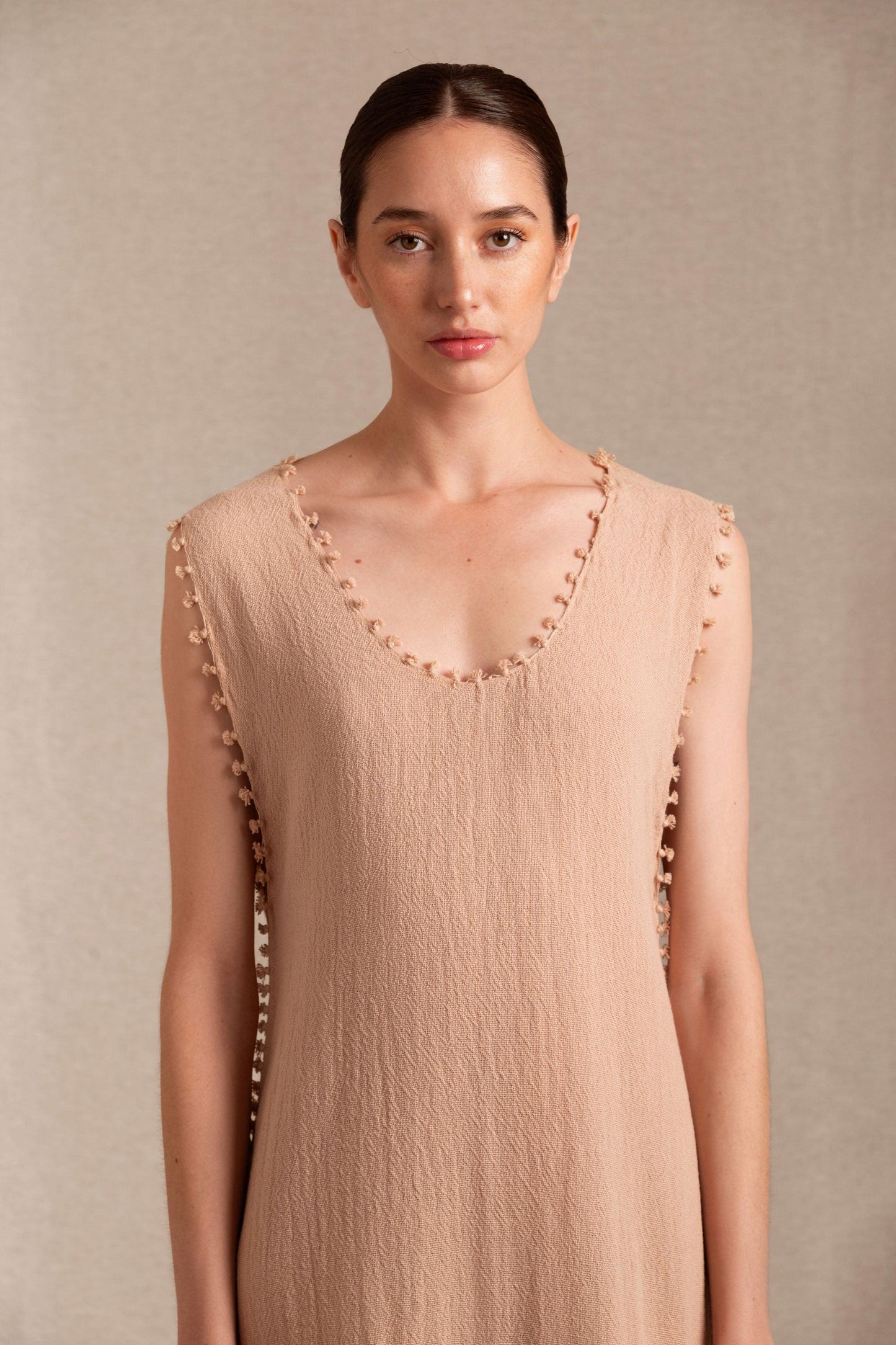 WARI DRESS - ANTIQUE ROSE / SEPIA TINT