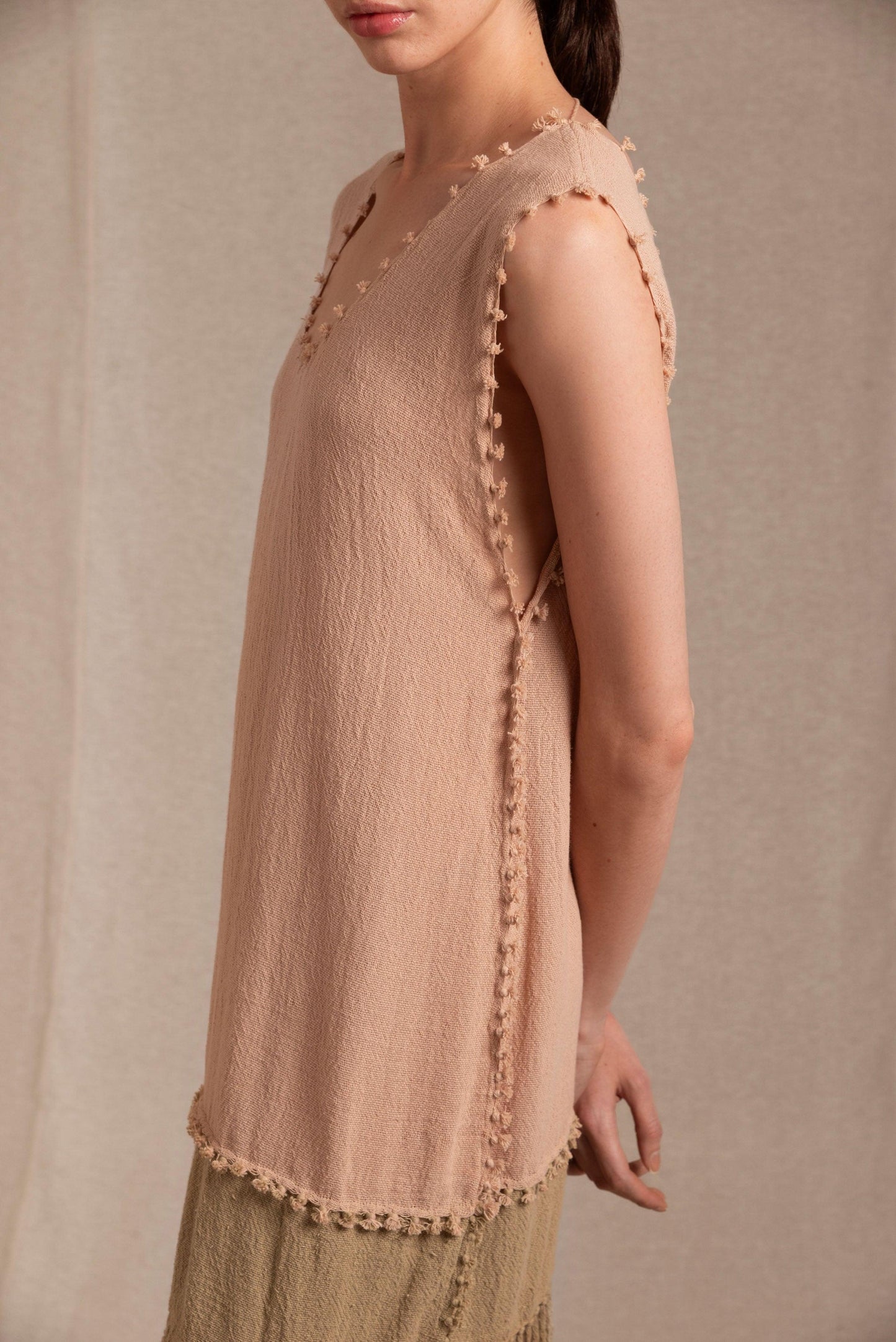 WARI DRESS - ANTIQUE ROSE / SEPIA TINT