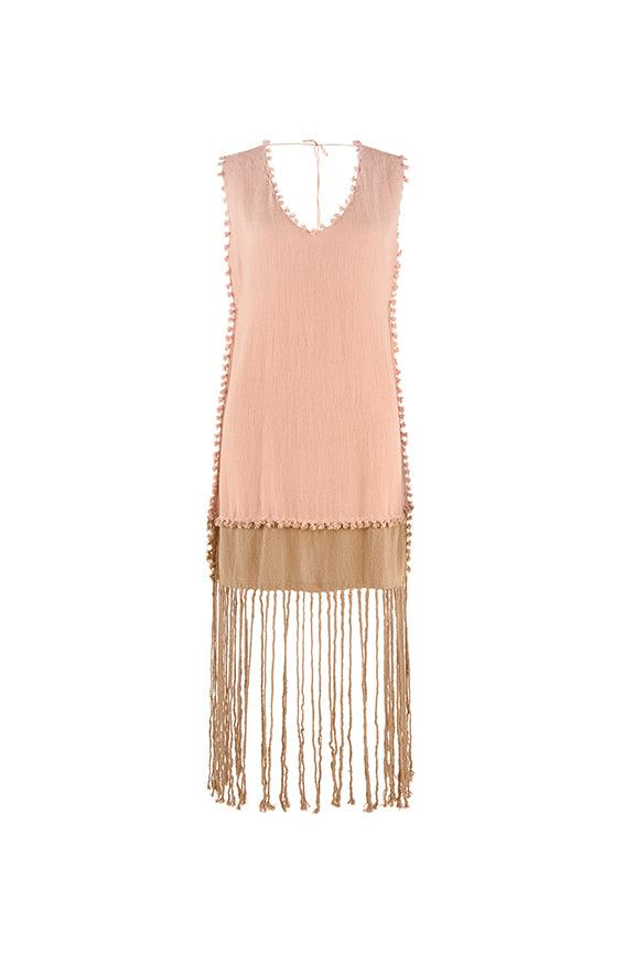 WARI DRESS - ANTIQUE ROSE / SEPIA TINT