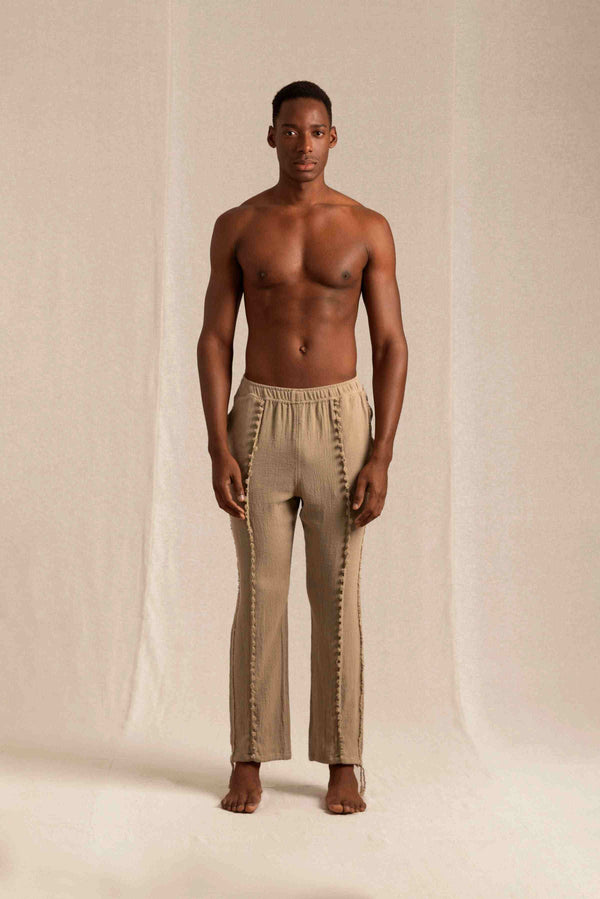 Waxim Pants Cotton Jute - Sepia