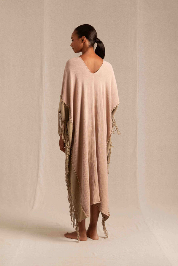 Wisa Dress Cotton Jute - Antique Rose / Sepia