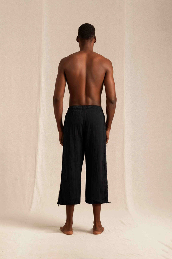 Wolpoch Pants Artisanal Cotton - Black