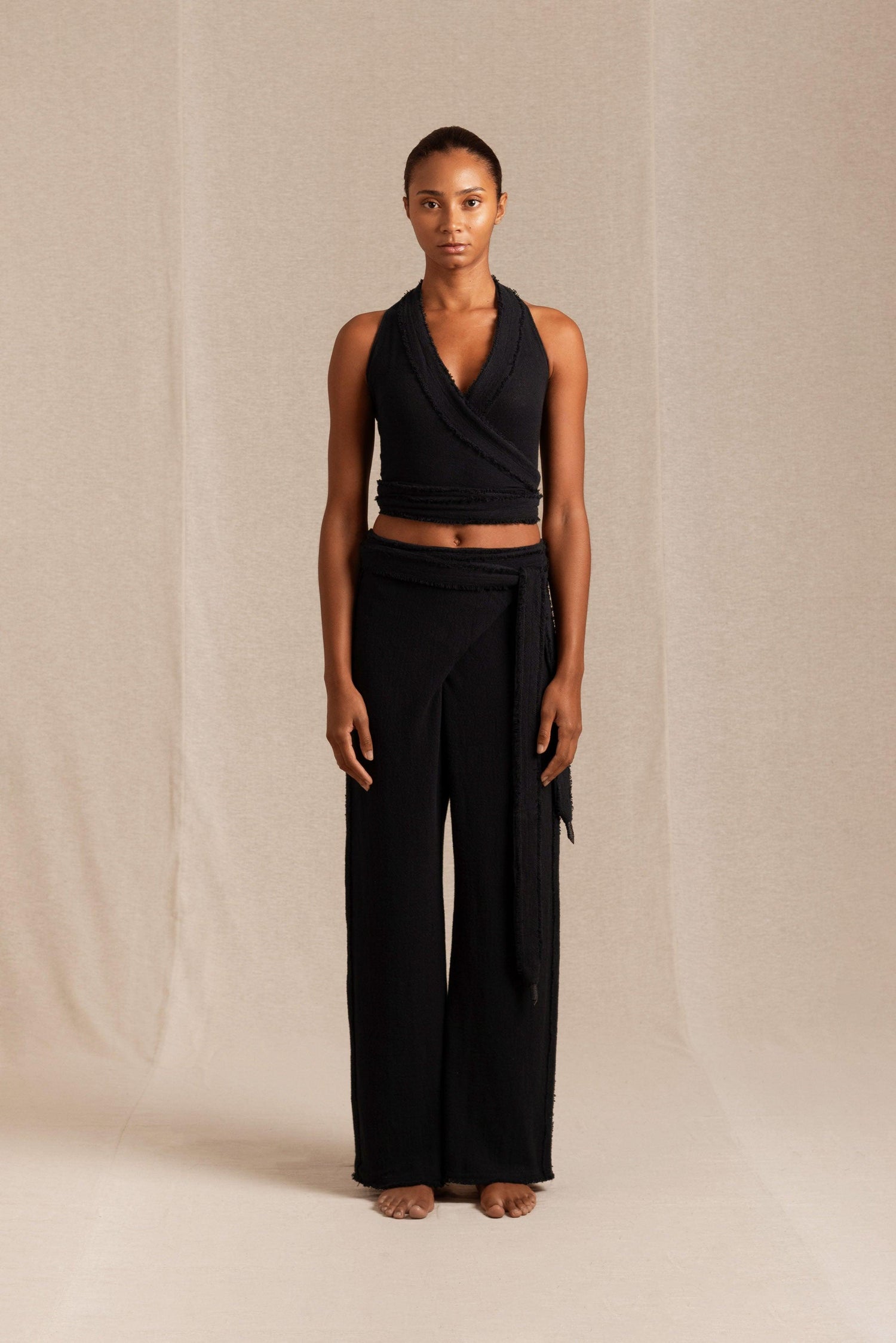 LELU PANTS - BLACK Hover Image