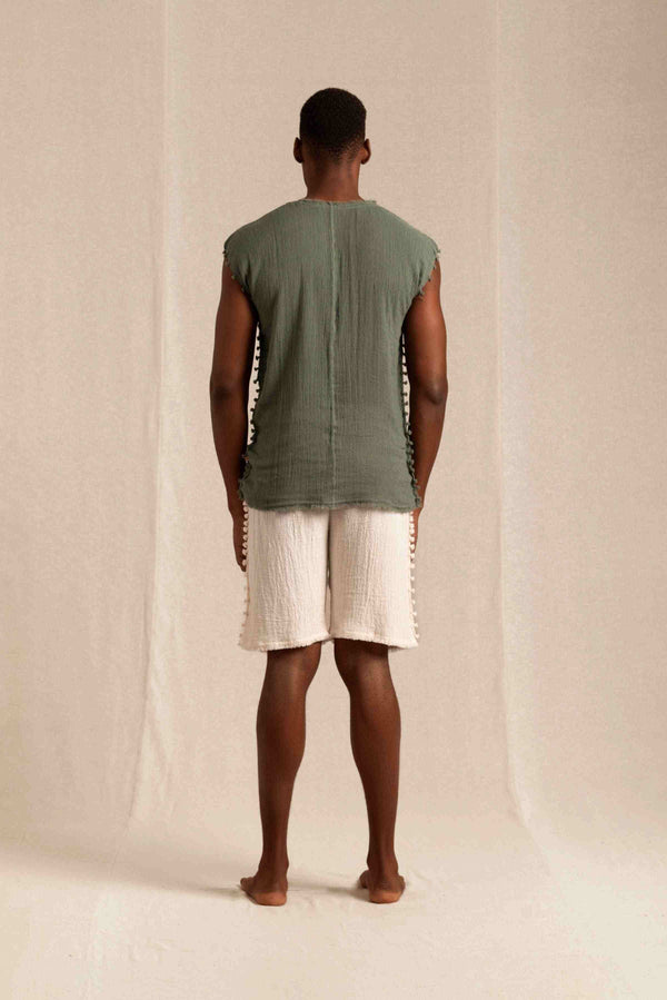 Xul Shirt Fine Cotton Gauze - Olive