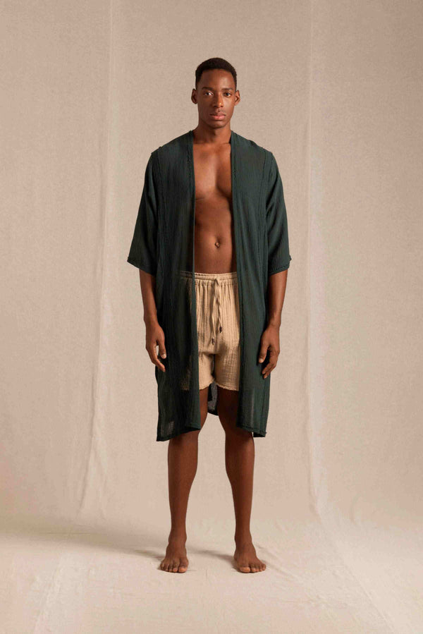 Yama Vest Artisanal Cotton - Hunter Green