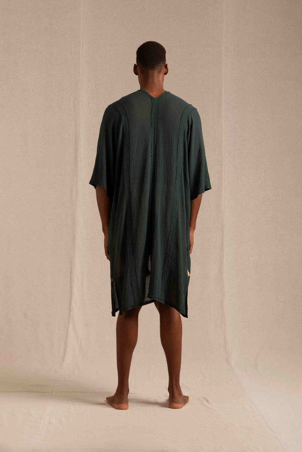 Yama Vest Artisanal Cotton - Hunter Green