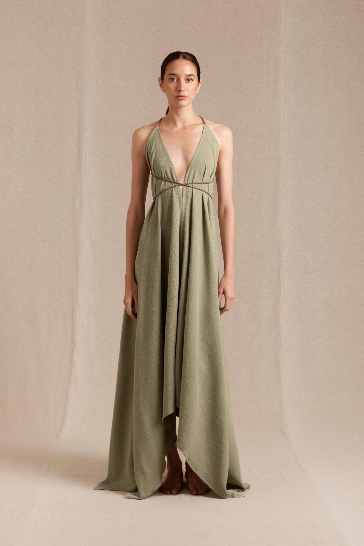 YATZIL DRESS - SAGE GREEN Hover Image