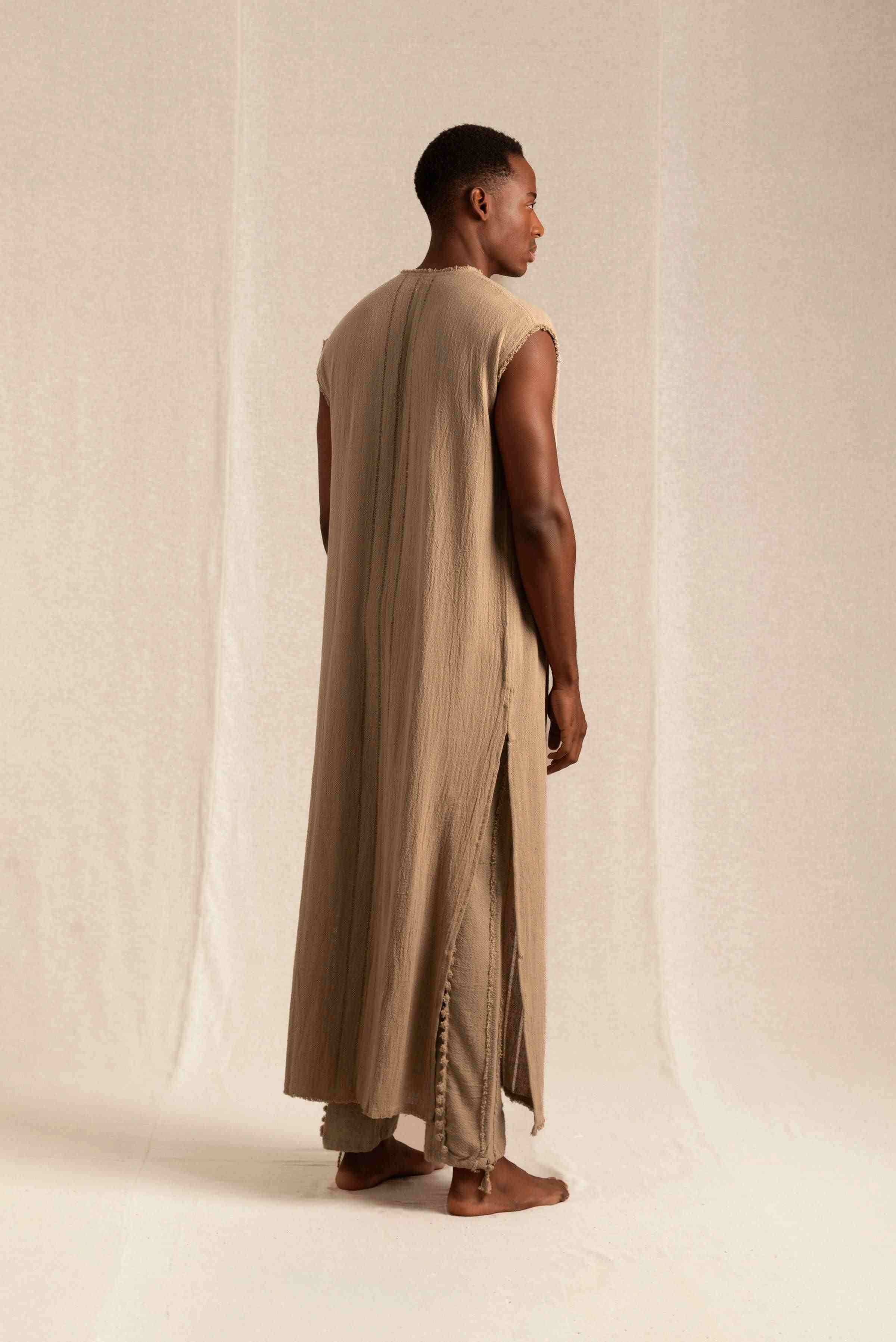 Yoc Vest Cotton Jute - Sepia