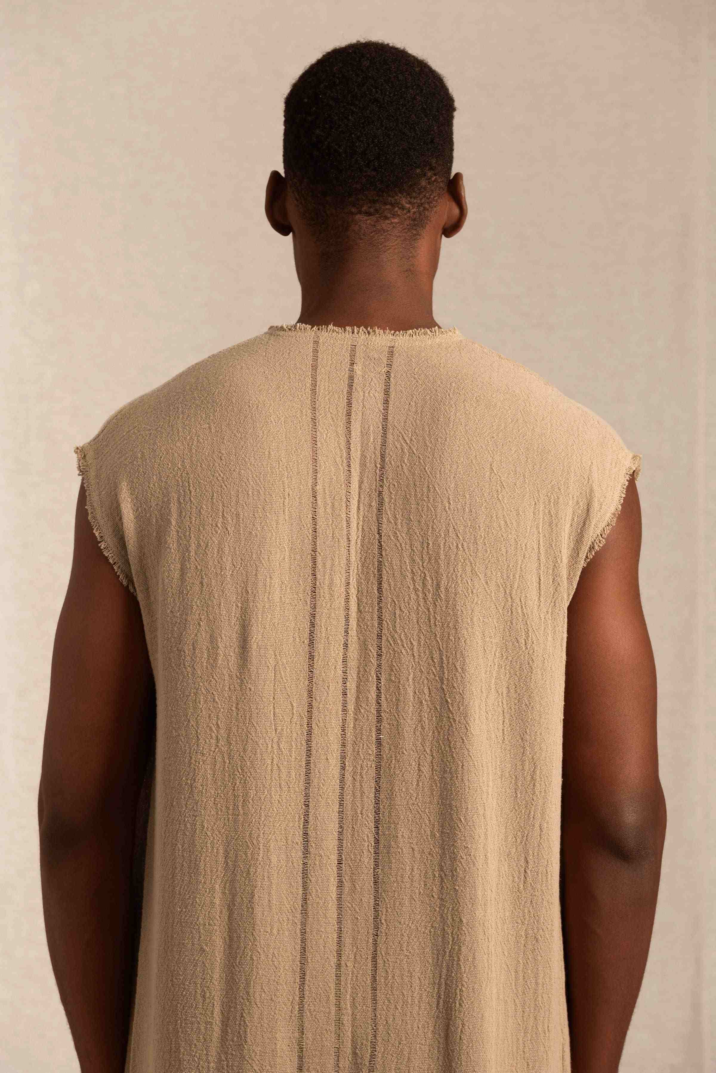 Yoc Vest Cotton Jute - Sepia