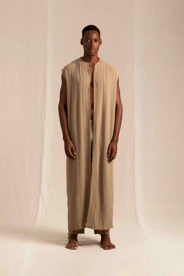 Yoc Vest Cotton Jute - Sepia