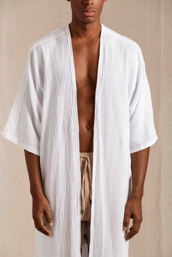 Yuuch Vest Artisanal Cotton - White