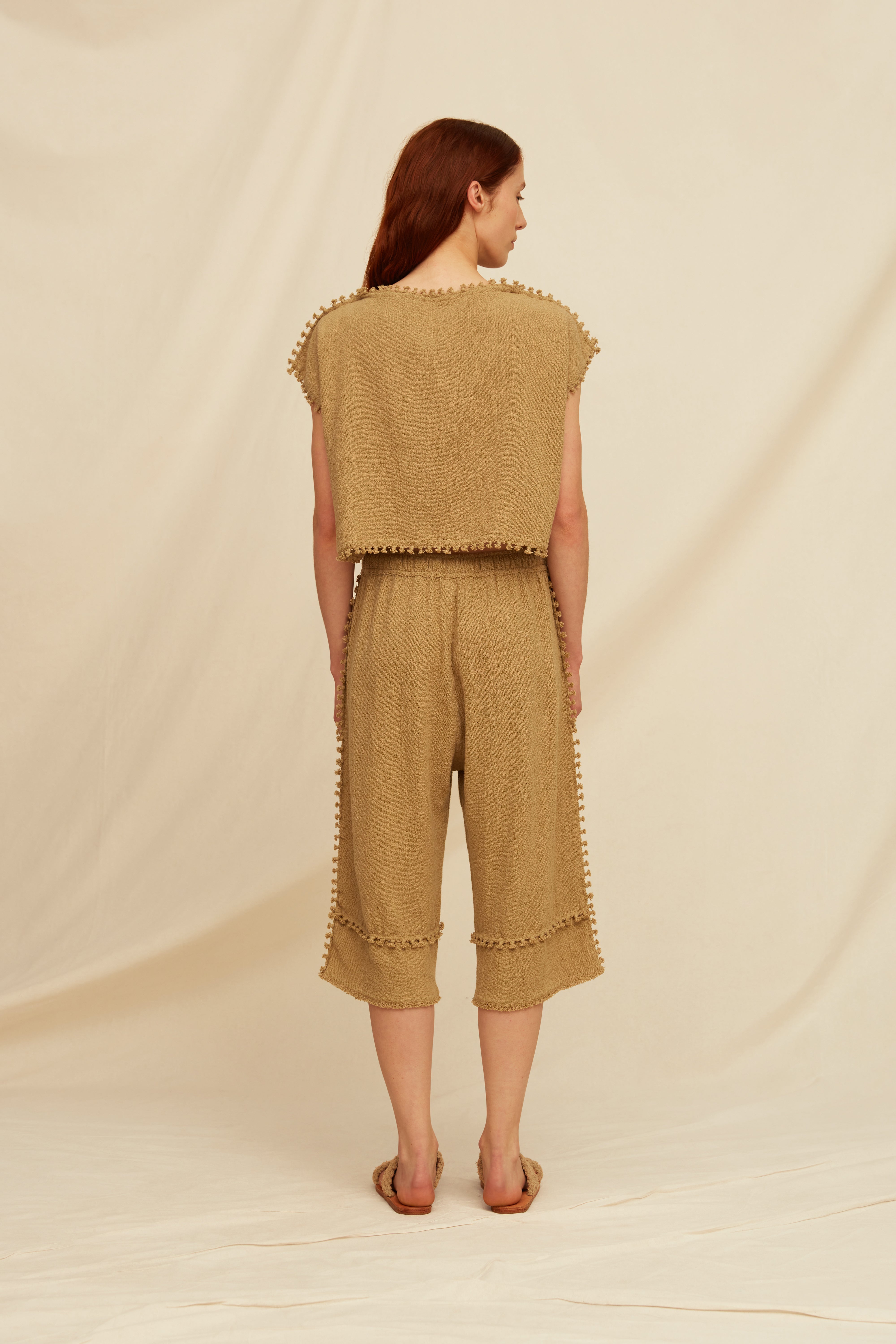 Xithi Shorts Cotton Jute - Sepia