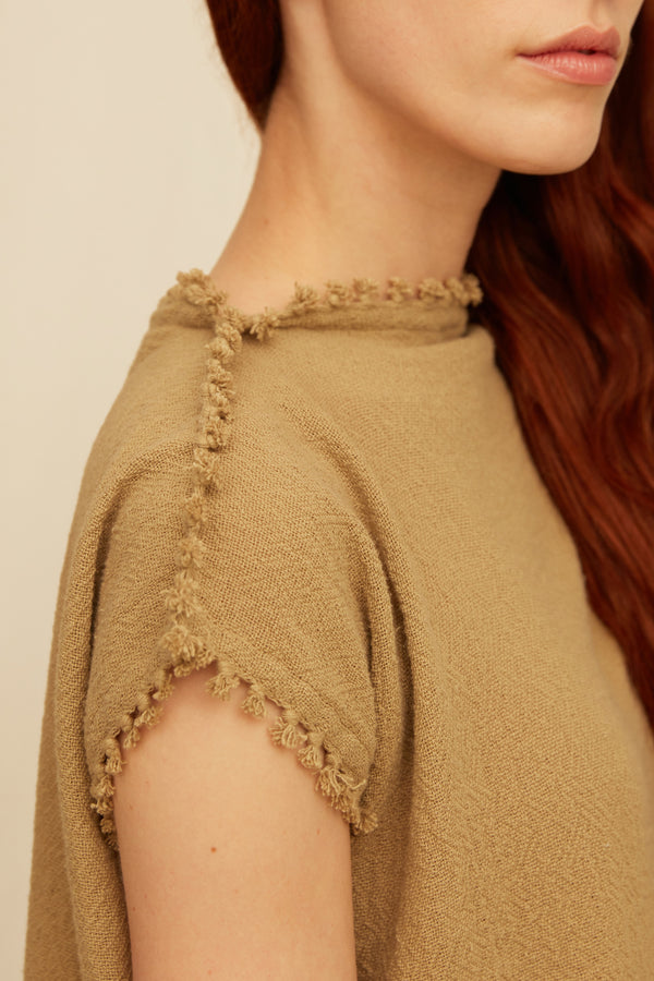 Acaxha Top Cotton Jute - Sepia