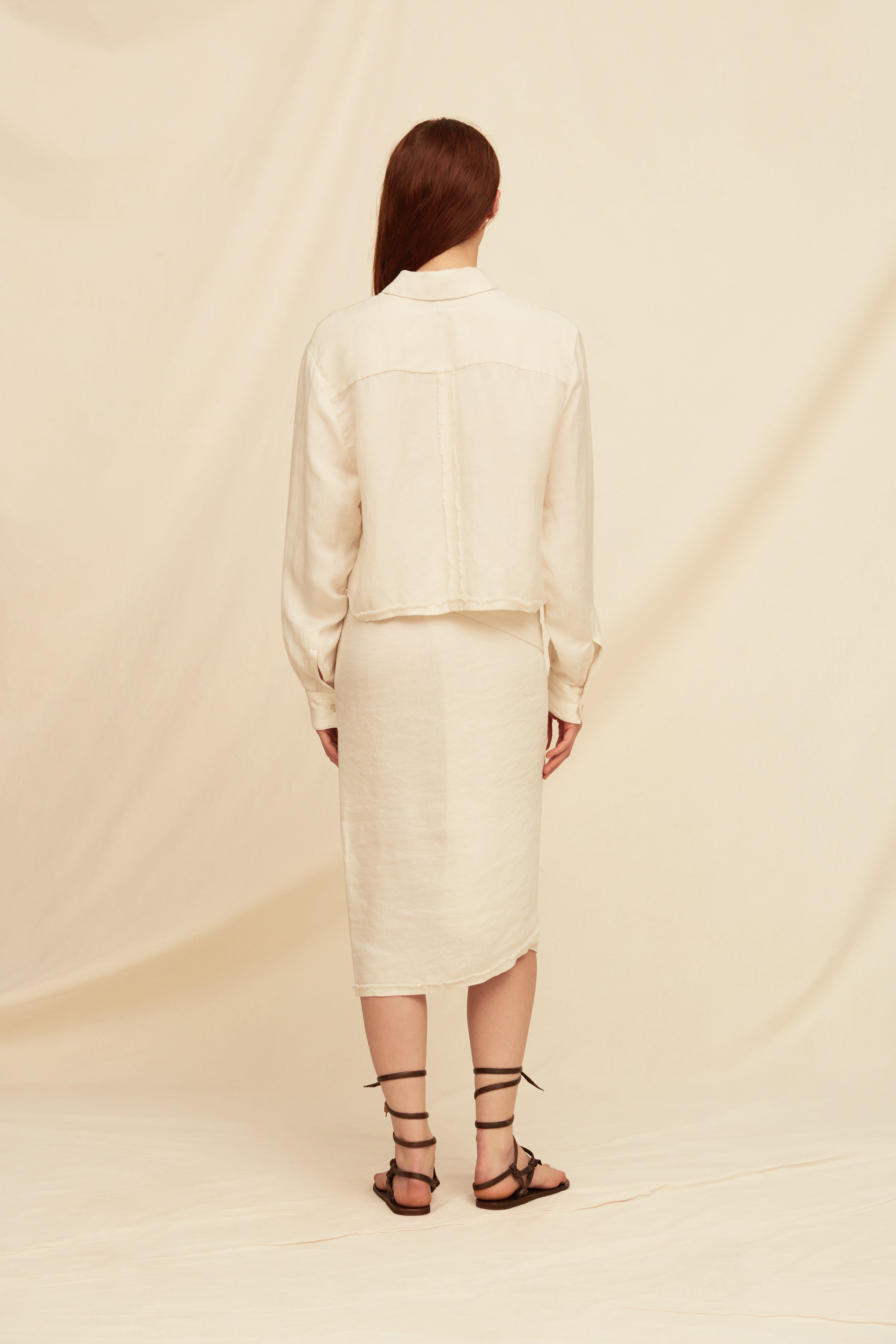 Aguyain Shirt Linen Cupro - Bone