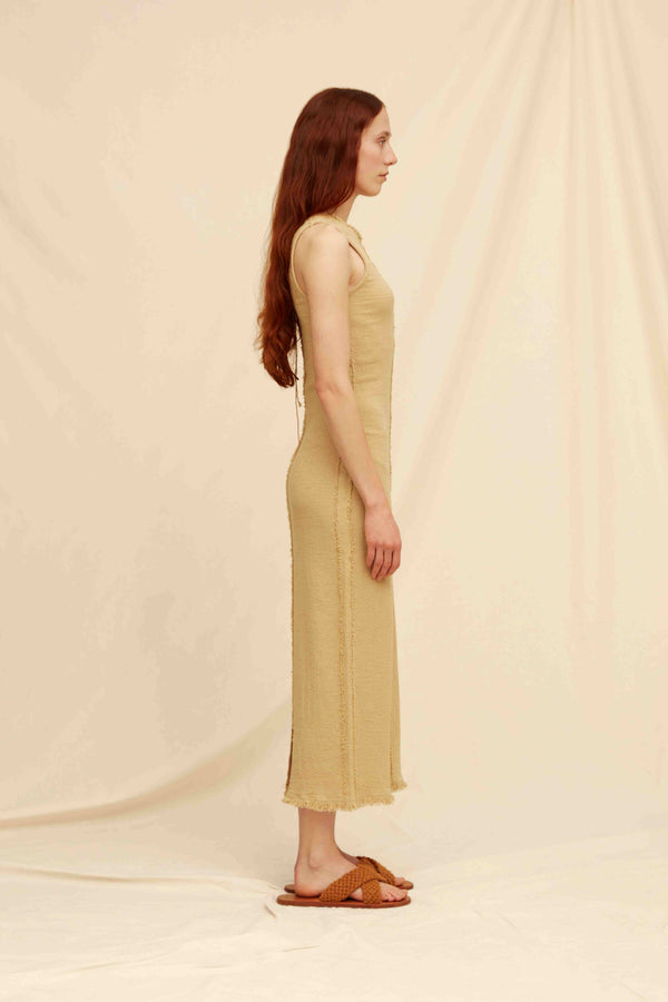 Bani Dress Cotton Jute - Sepia