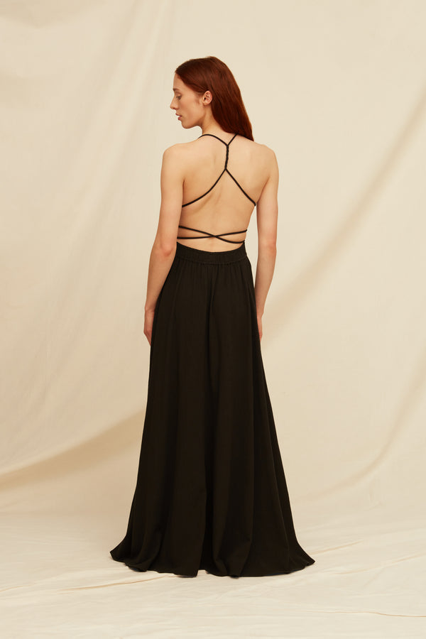 Batab Dress Artisanal Cotton - Black