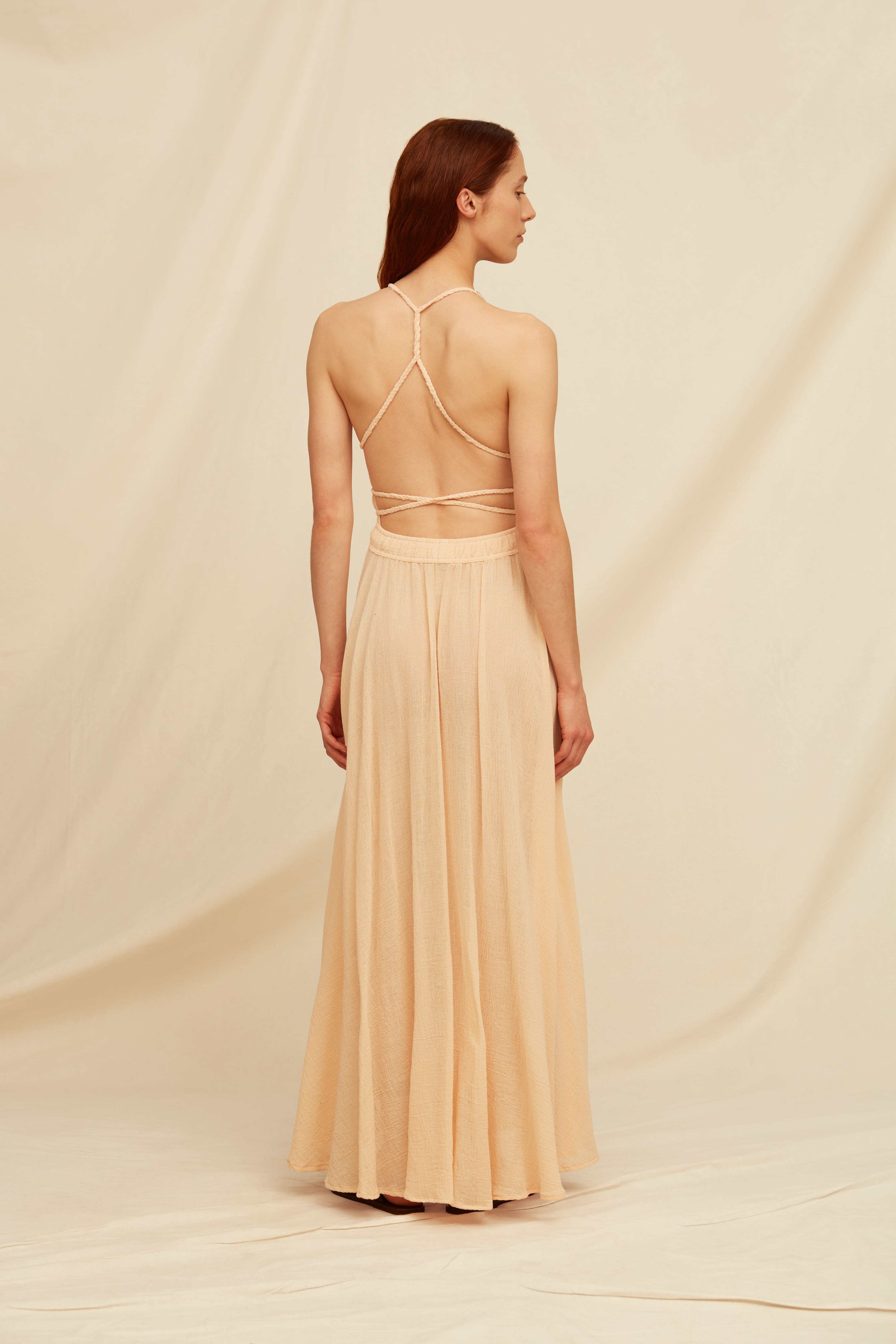 Hera Gauze Dress Cotton Gauze - Shell Pink