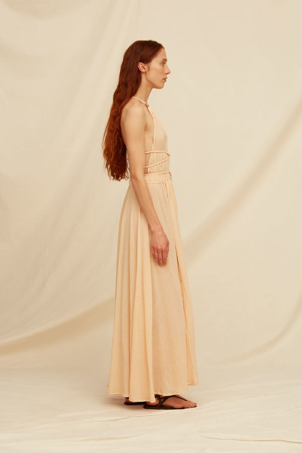 Hera Gauze Dress Cotton Gauze - Shell Pink