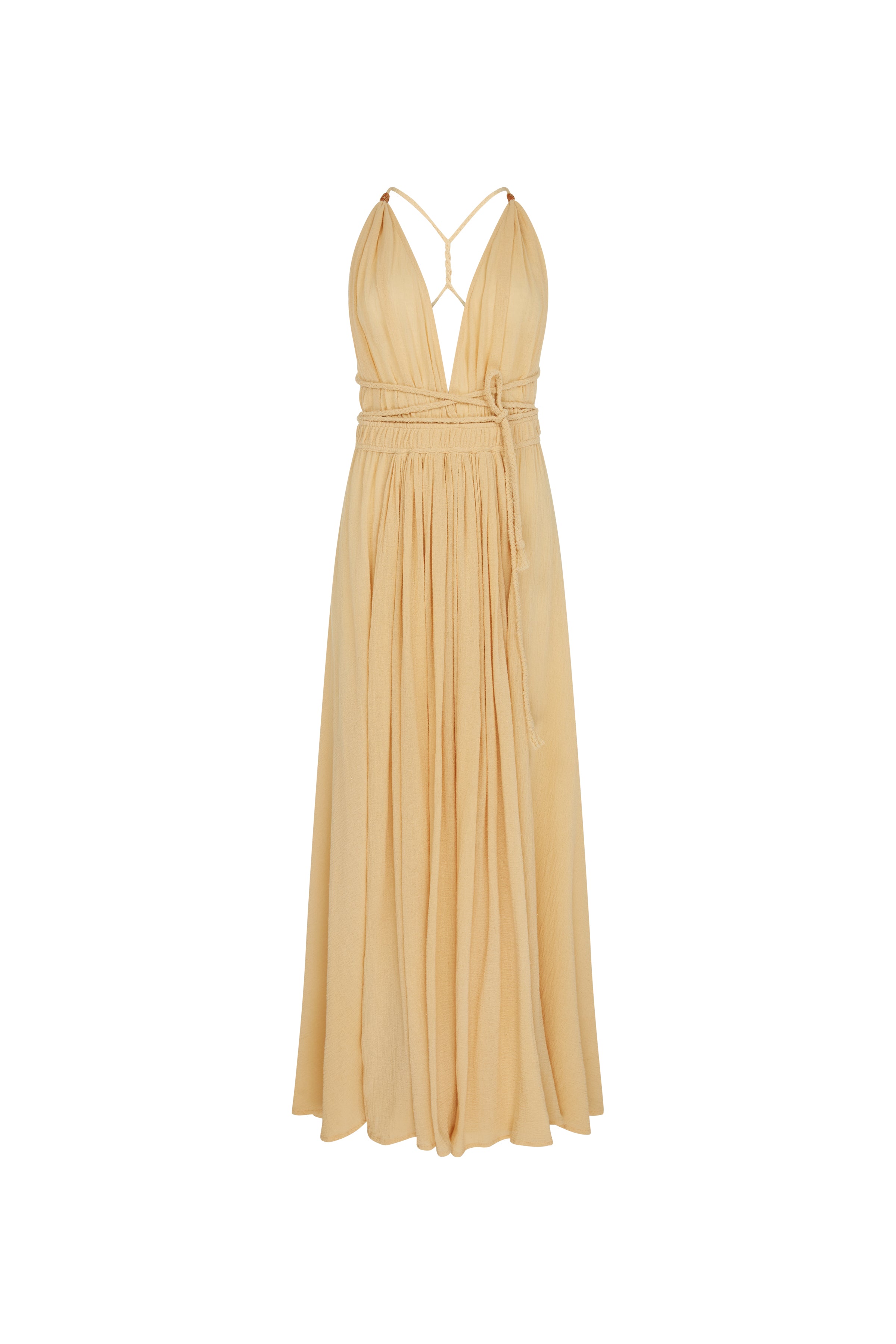 HERA GAUZE DRESS - STRAW