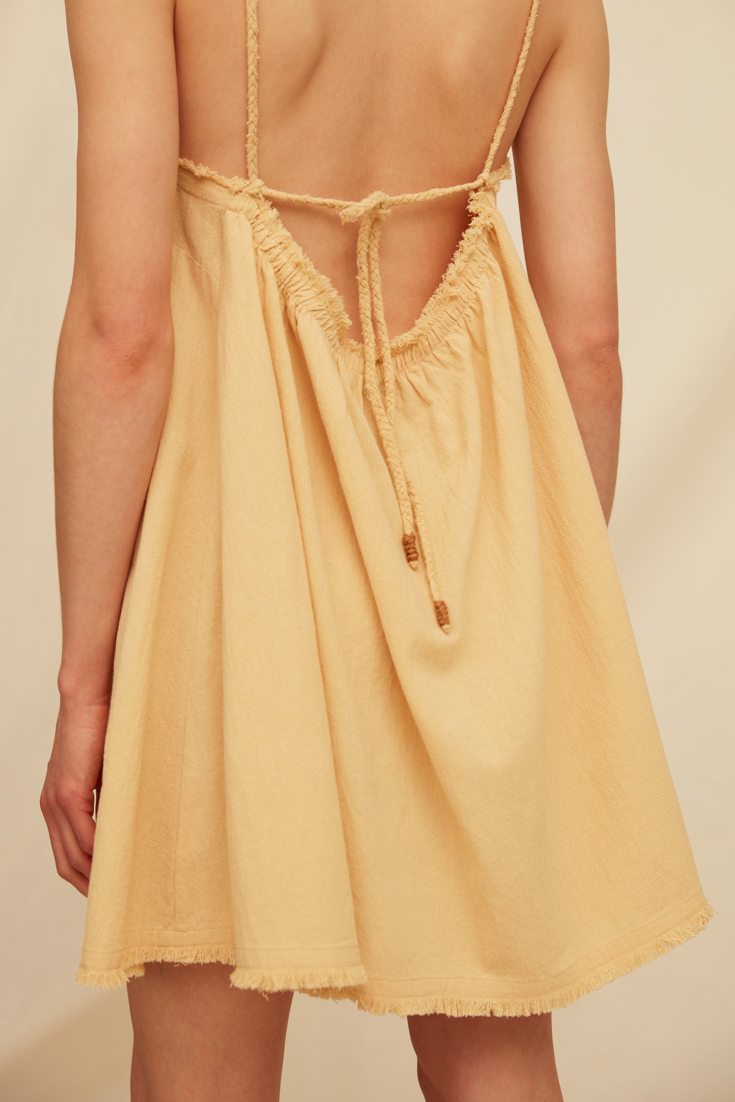 Jaalij Dress Artisanal Cotton - Straw