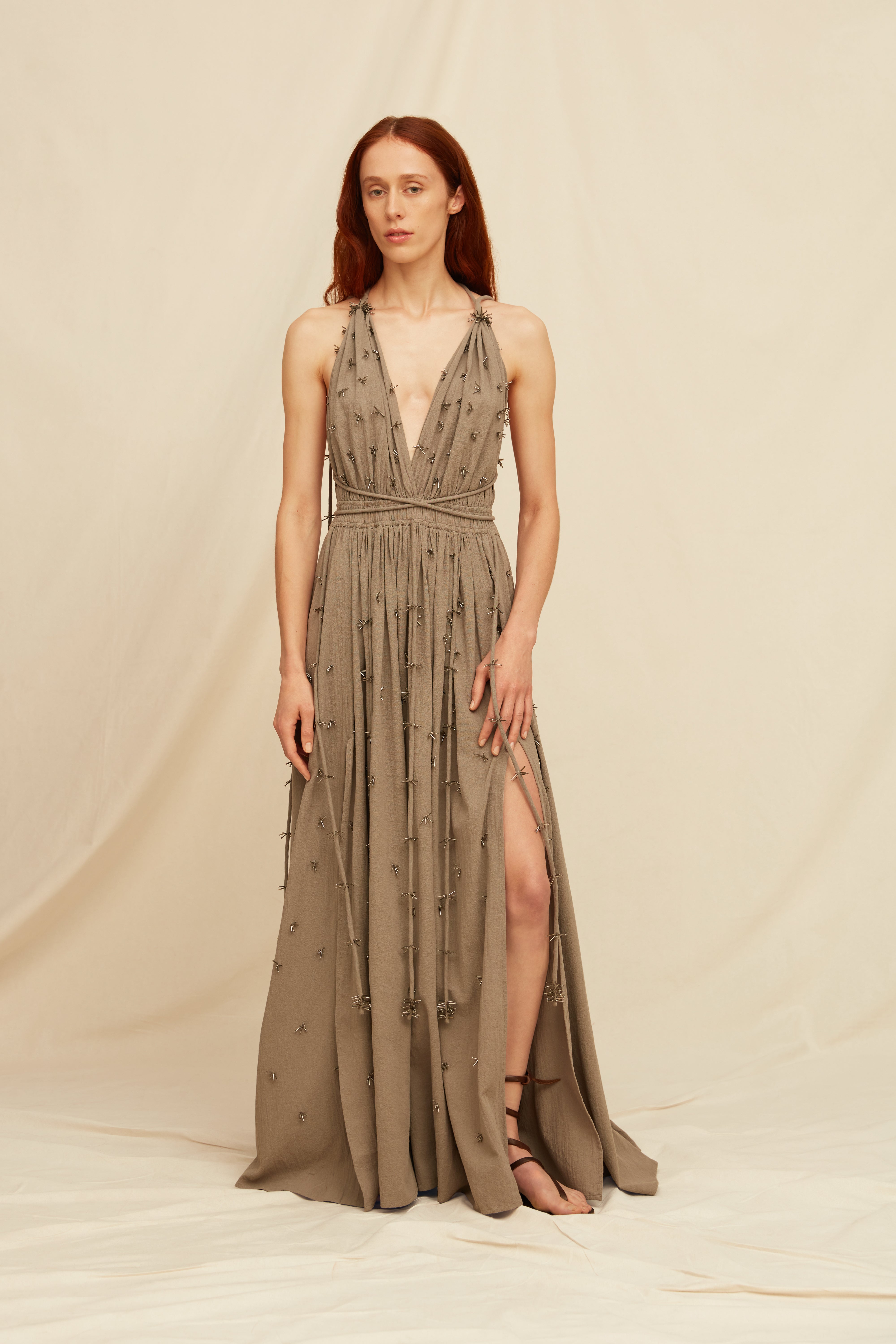 Jakan Dress Artisanal Cotton - Iron