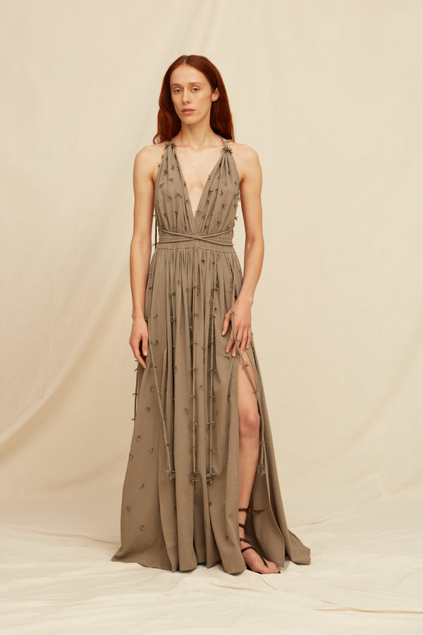 Jakan Dress Artisanal Cotton - Iron