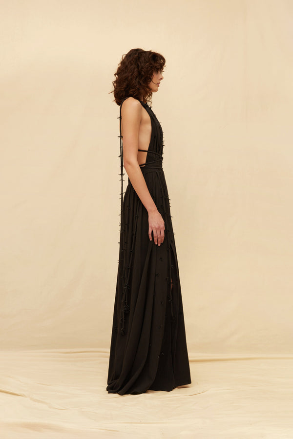 Jakan Dress Artisanal Cotton - Black