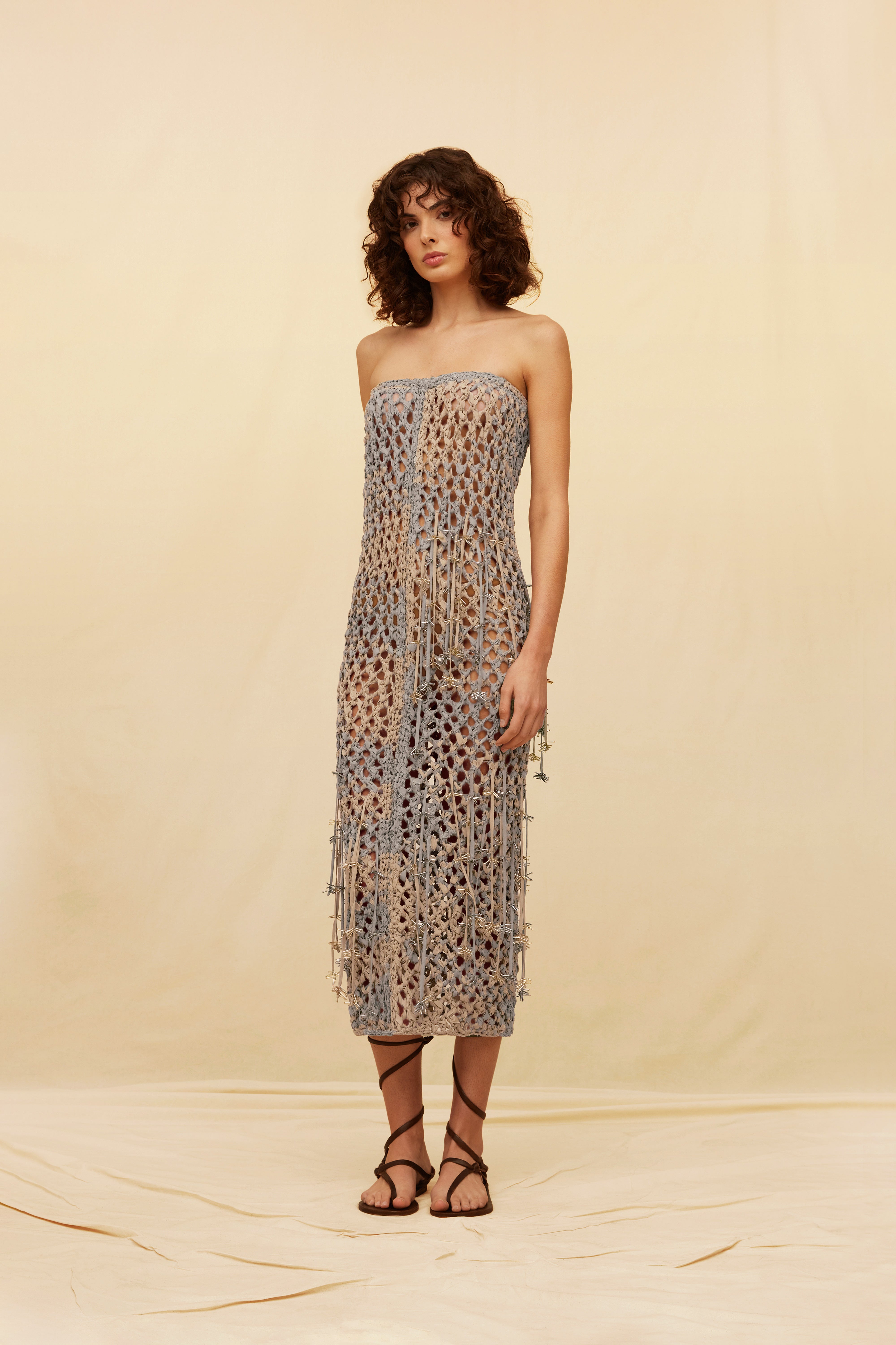 Jokpool Dress Cotton Voile - Iron / Sepia