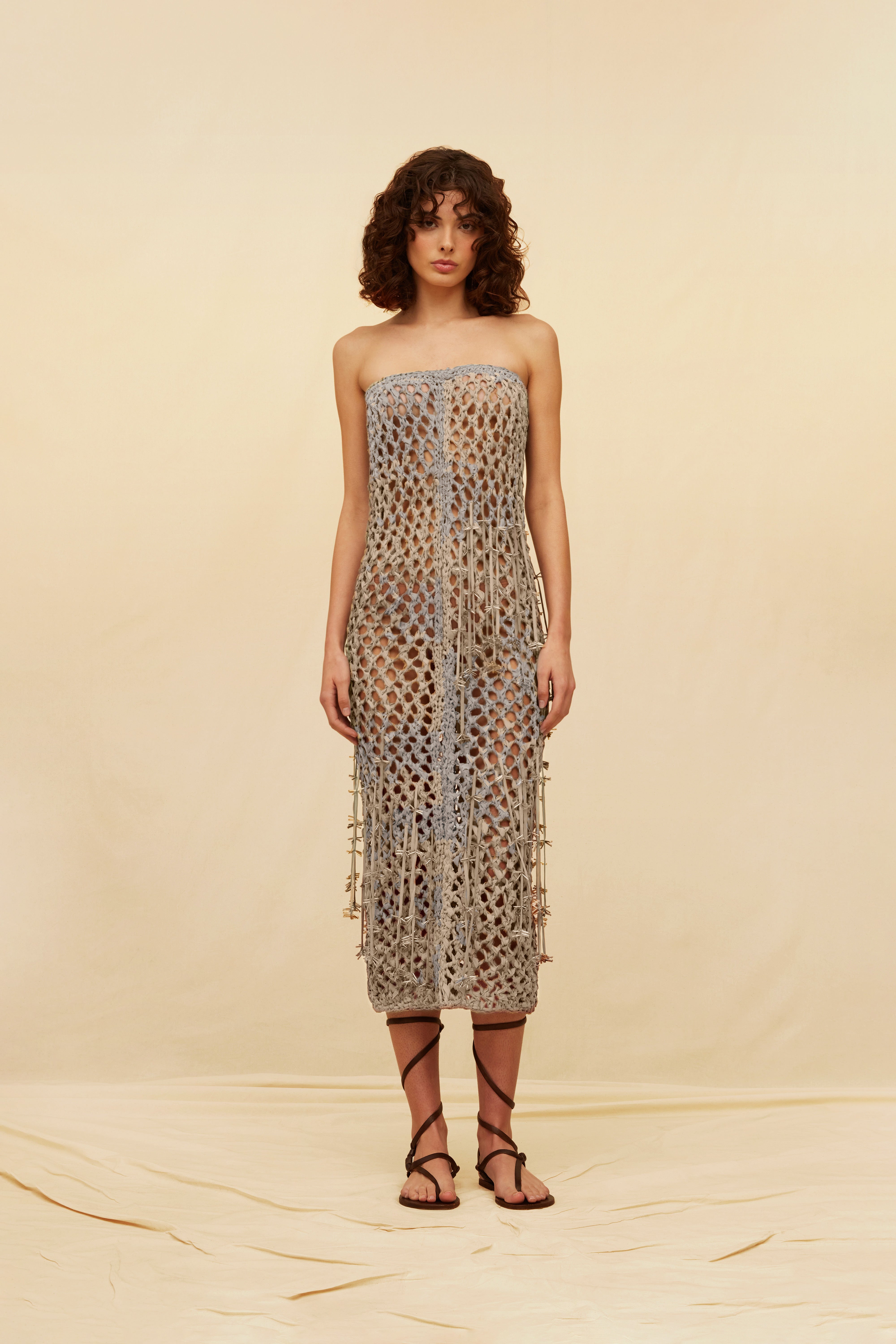 Jokpool Dress Cotton Voile - Iron / Sepia