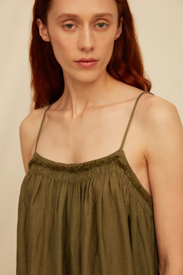 Kankanal Dress - Olive