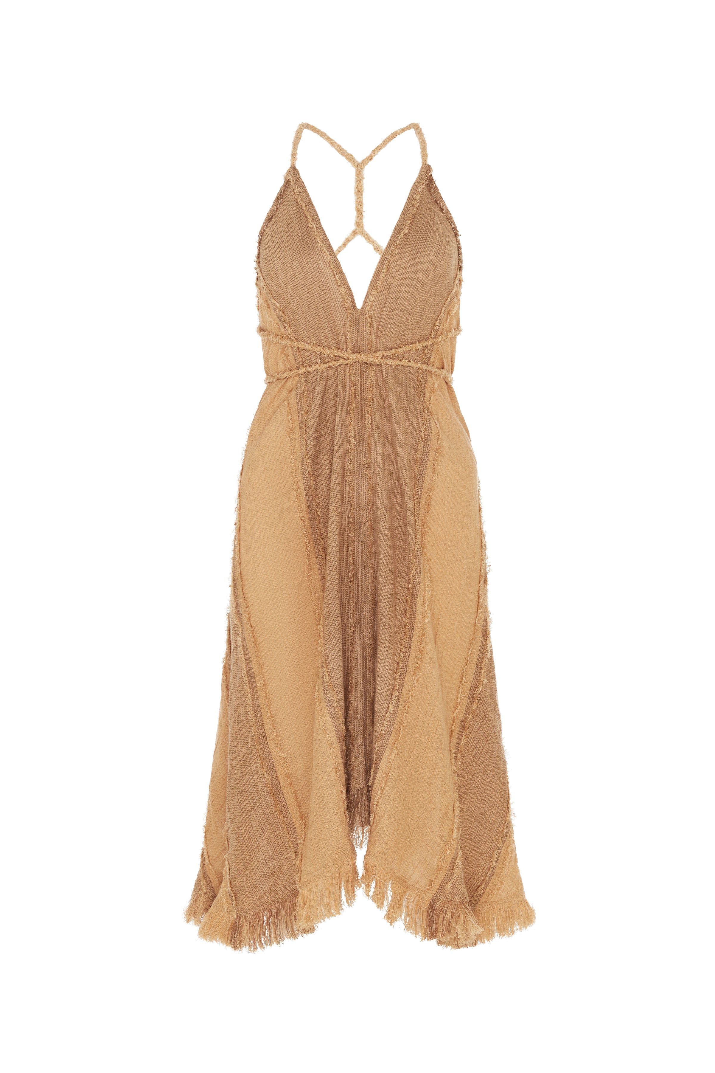 KASKIMEN LINES DRESS - TAUPE / CLAY