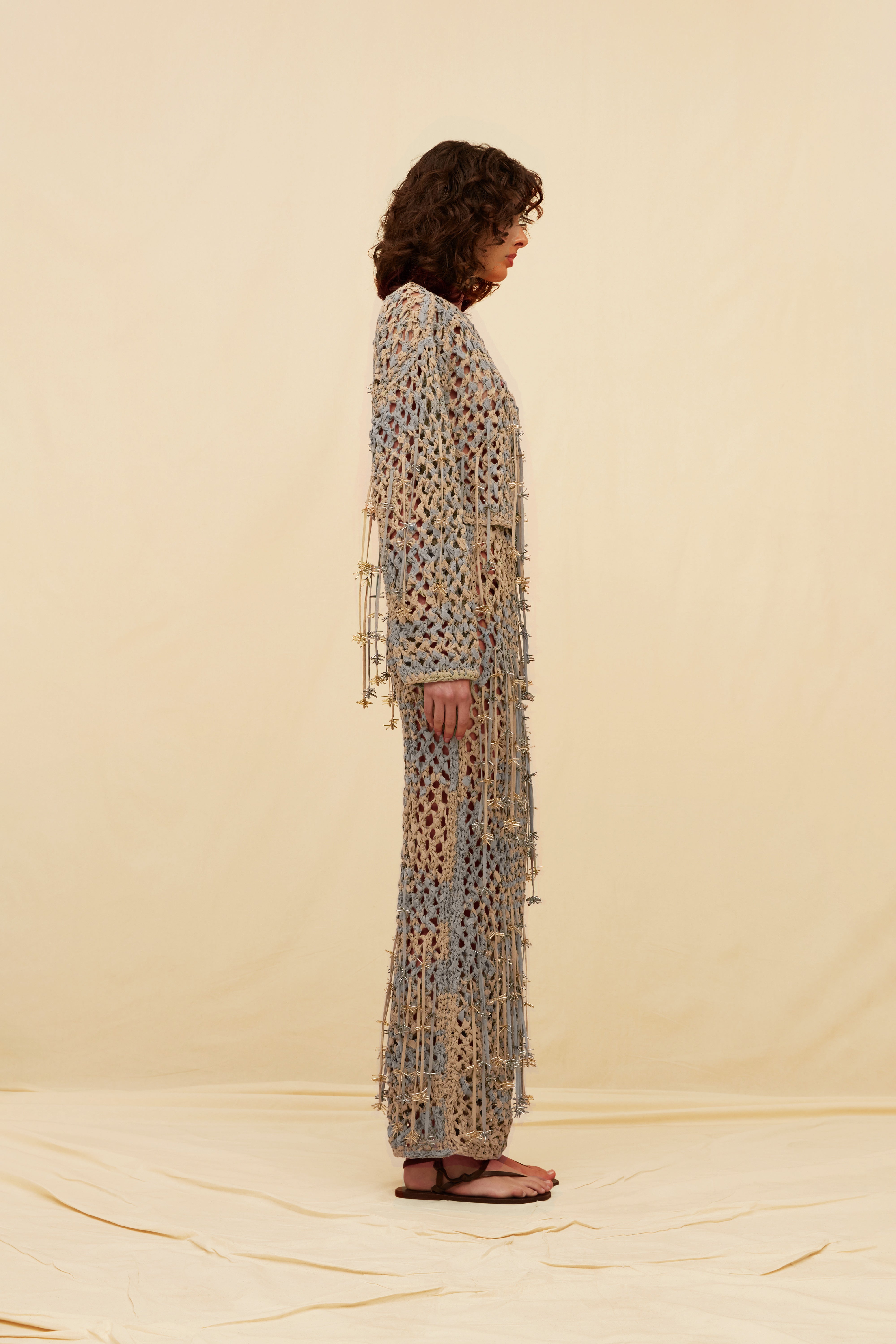 Kilim Top Cotton Voile - Iron / Sepia