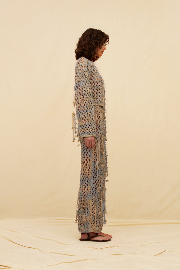 Kilim Top Cotton Voile - Iron / Sepia