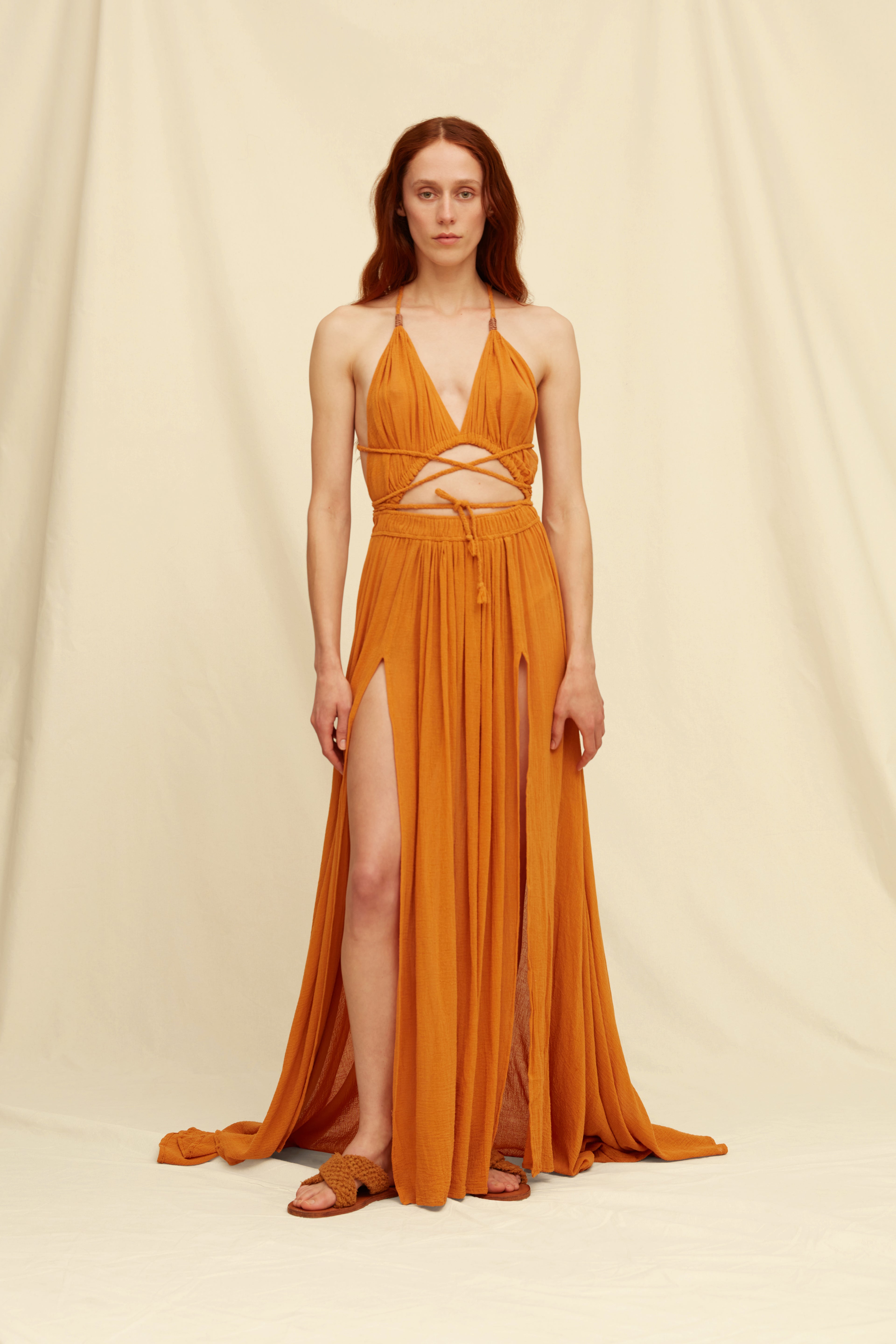 Caravana Kimi Dress Burnt Orange One Size Made in Mexico Caravana Kimi Dress Burnt Orange One Size Made in Mexico