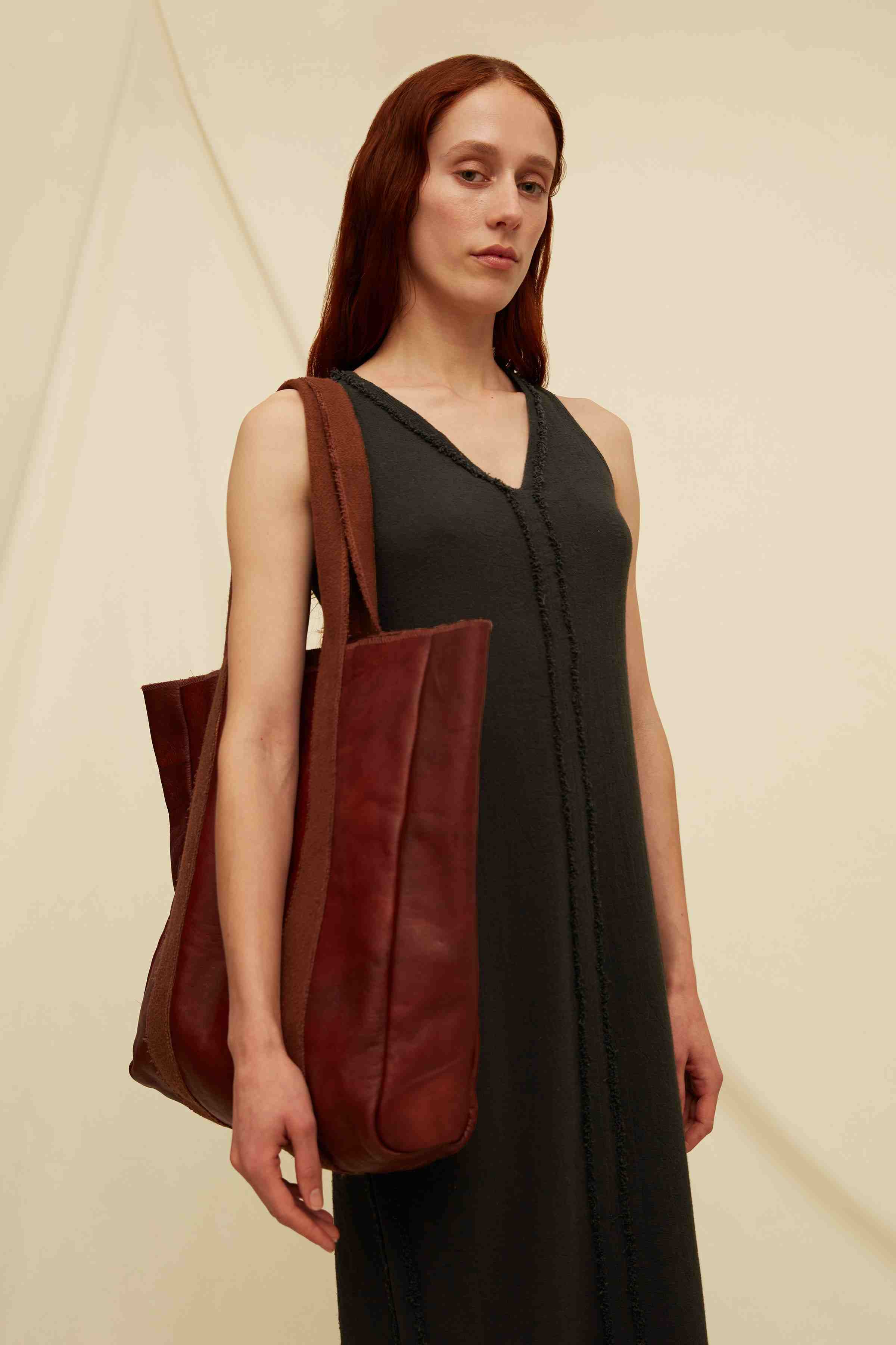 Kinti Bag Cotton Jute - Wine / Madera