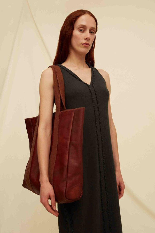 Kinti Bag Cotton Jute - Wine / Madera