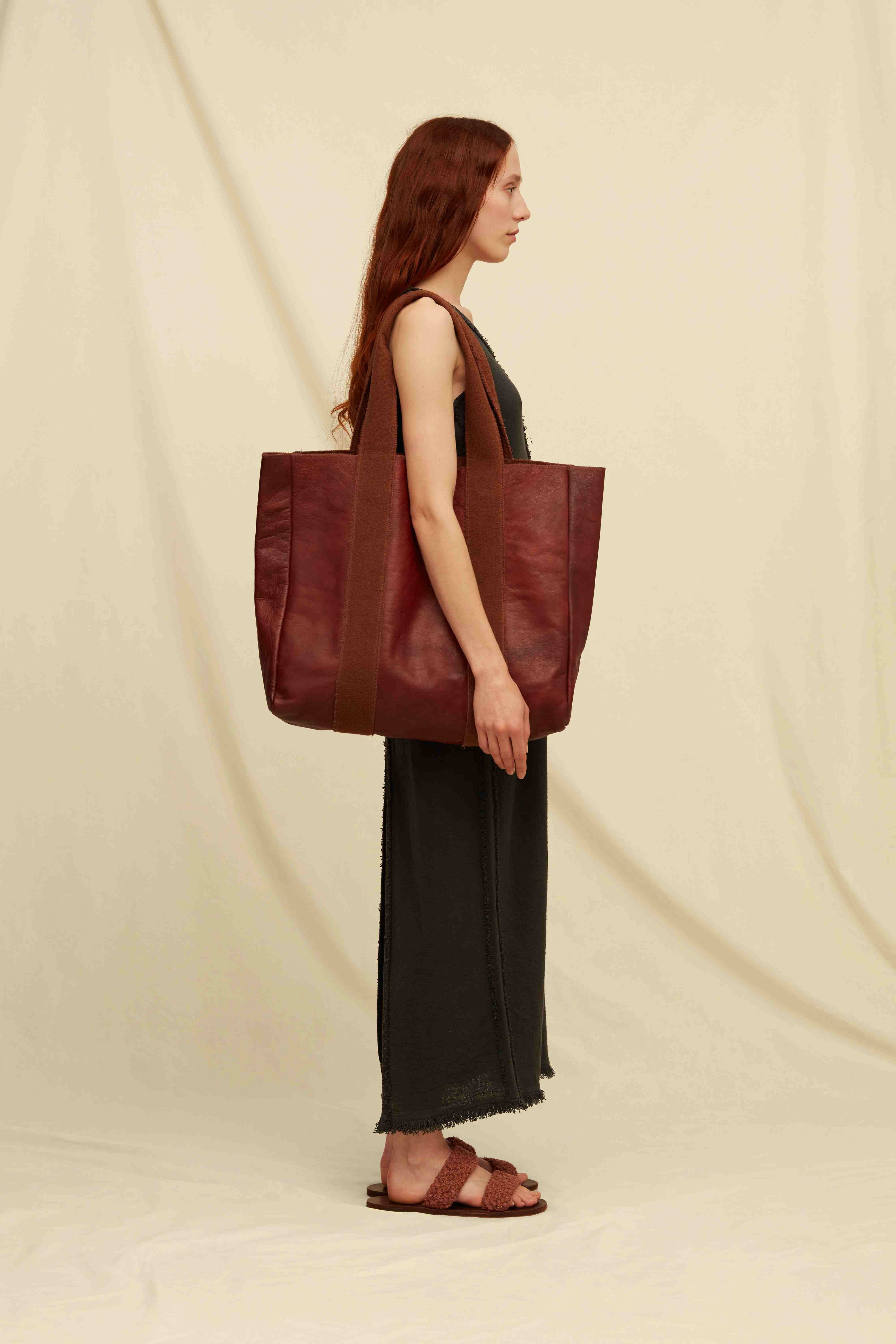 Kinti Bag Cotton Jute - Wine / Madera