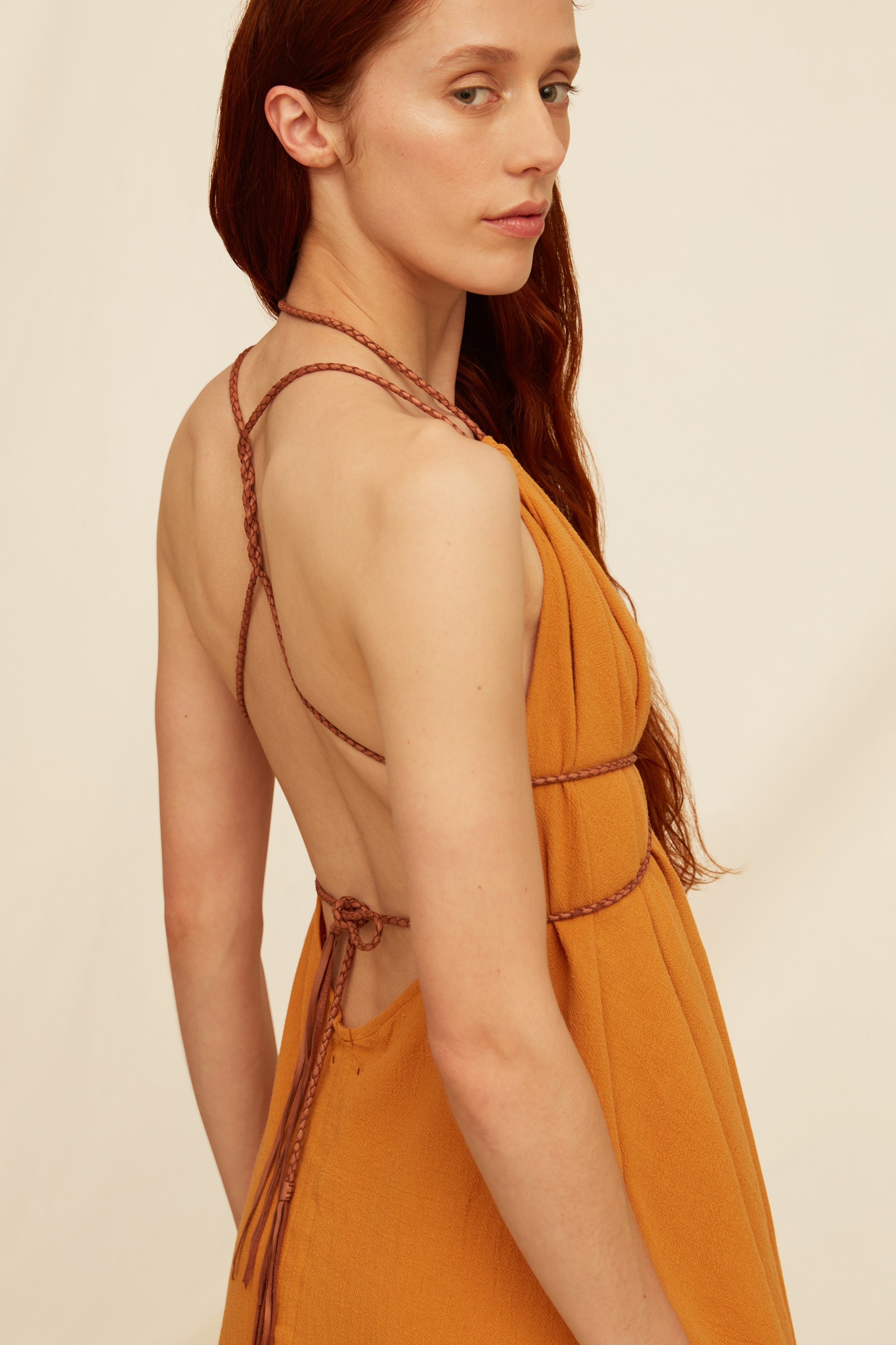 MAHAHUAL DRESS - BURNT ORANGE