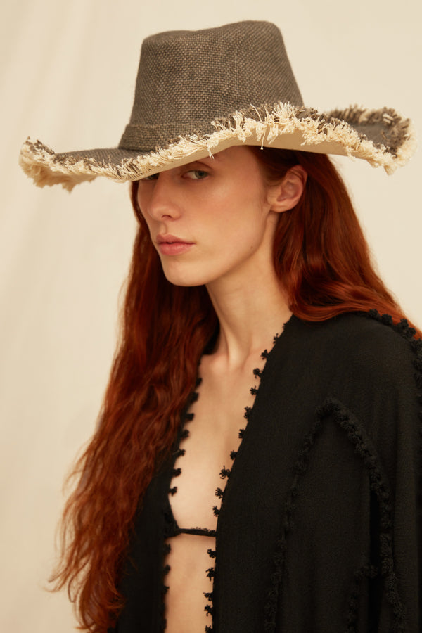 Meyo Hat Jute - Volcanic Grey