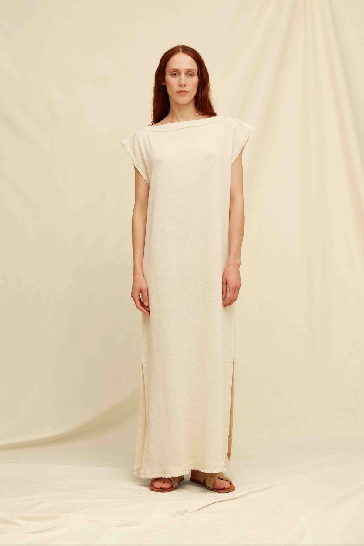 Caravana Women's Maxi Dress Cotton Jute Natural