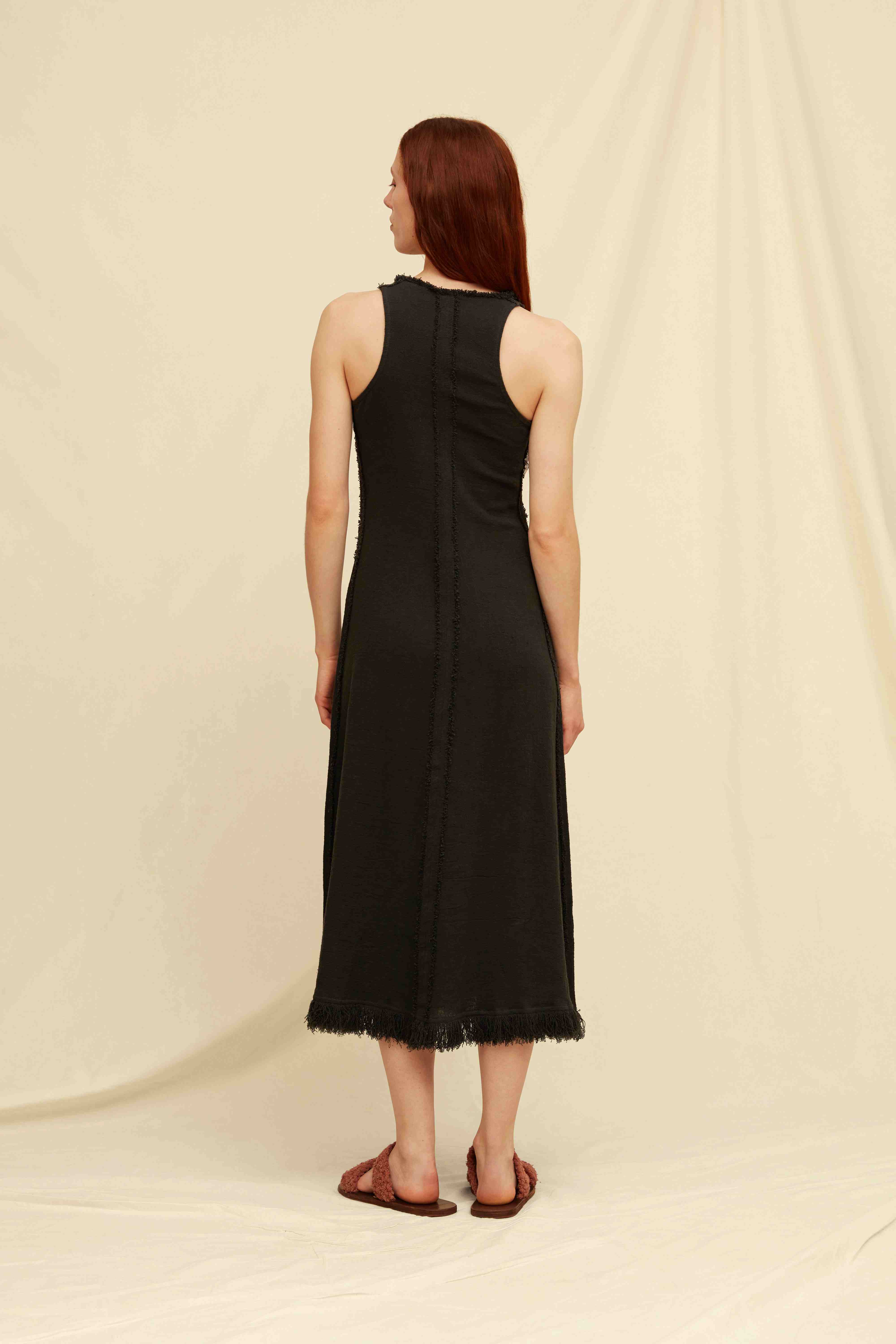 Otse Dress Cotton Jute - Black