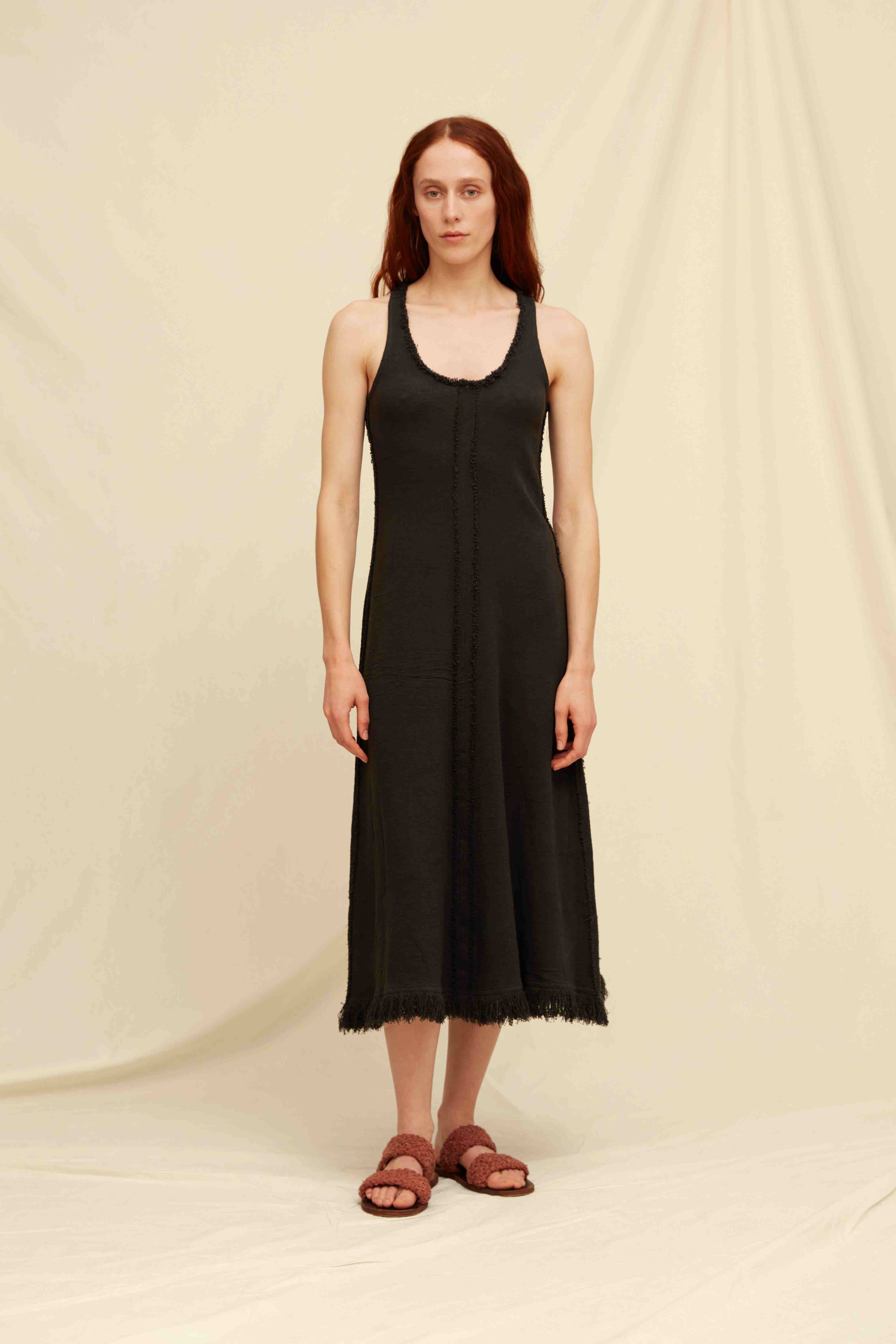 Otse Dress Cotton Jute - Black