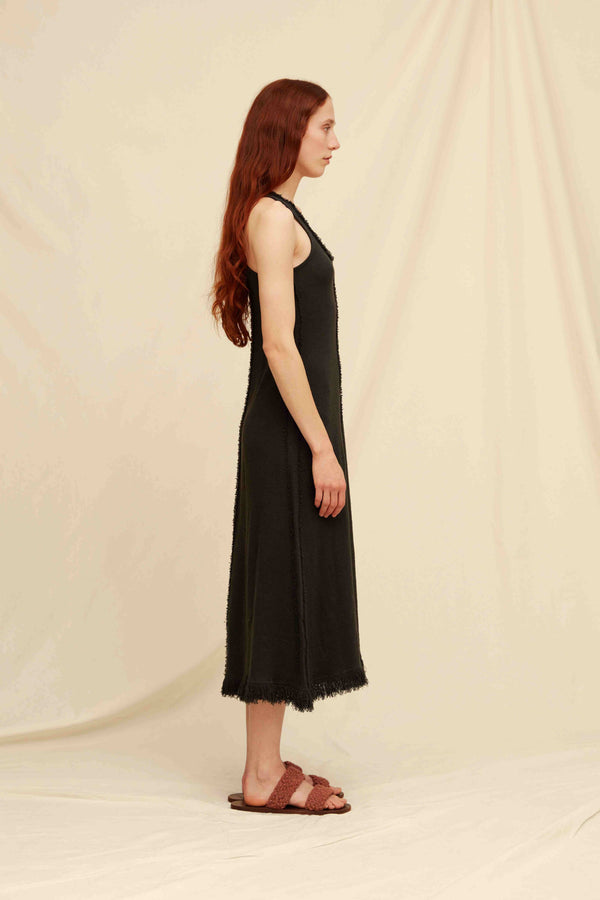 Otse Dress Cotton Jute - Black