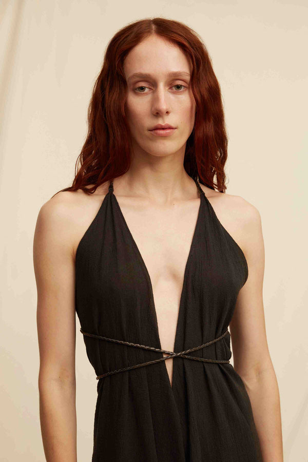Pakkun Jumpsuit Artisanal Cotton - Black