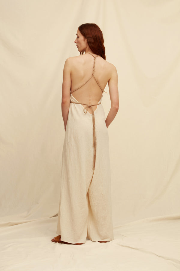 Pakkun Jumpsuit Artisanal Cotton - Natural