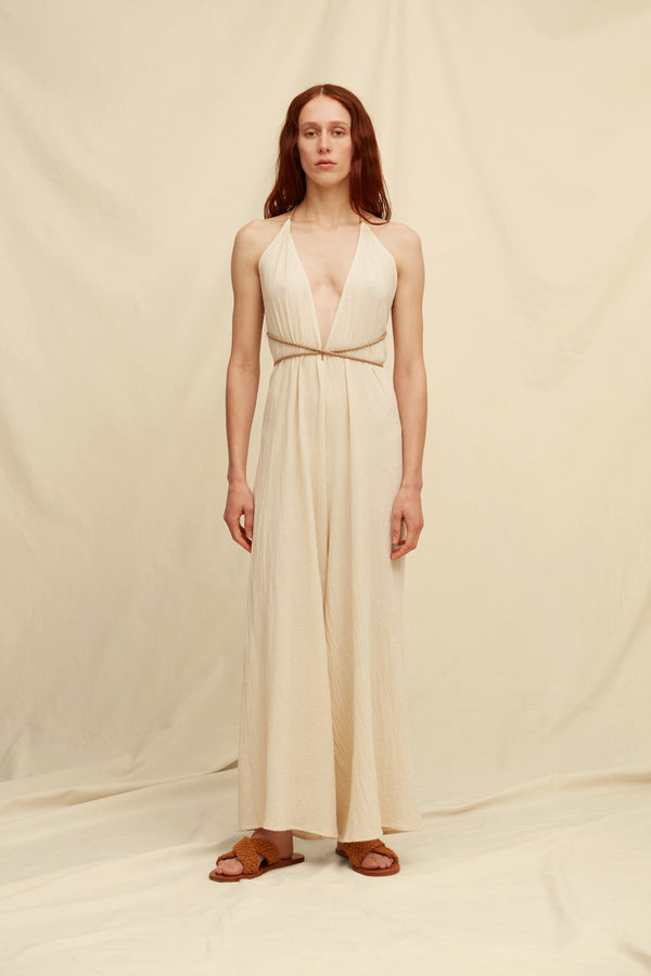 Pakkun Jumpsuit Artisanal Cotton - Natural