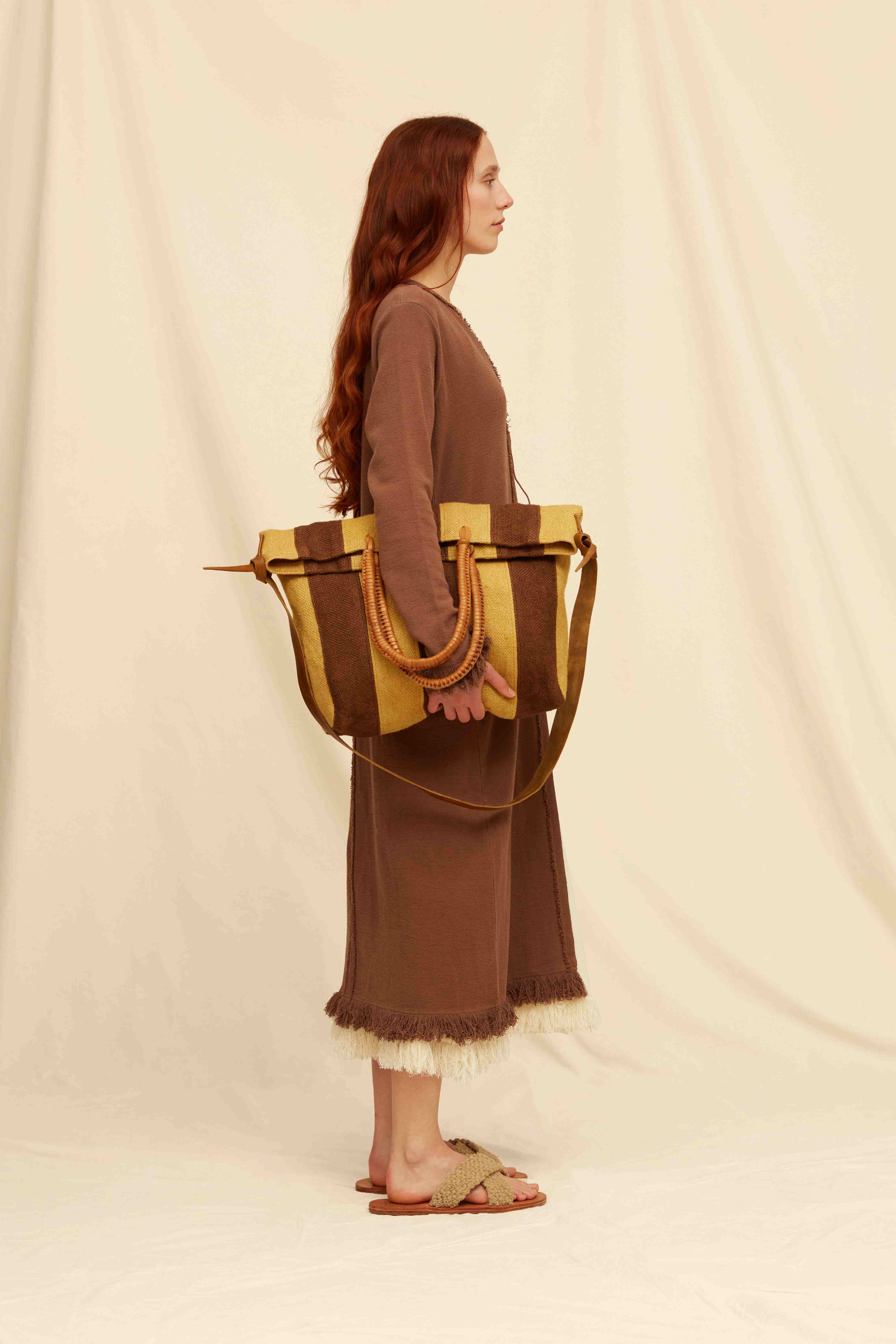 Payka Bag Jute - Grey Zinc / Mustard